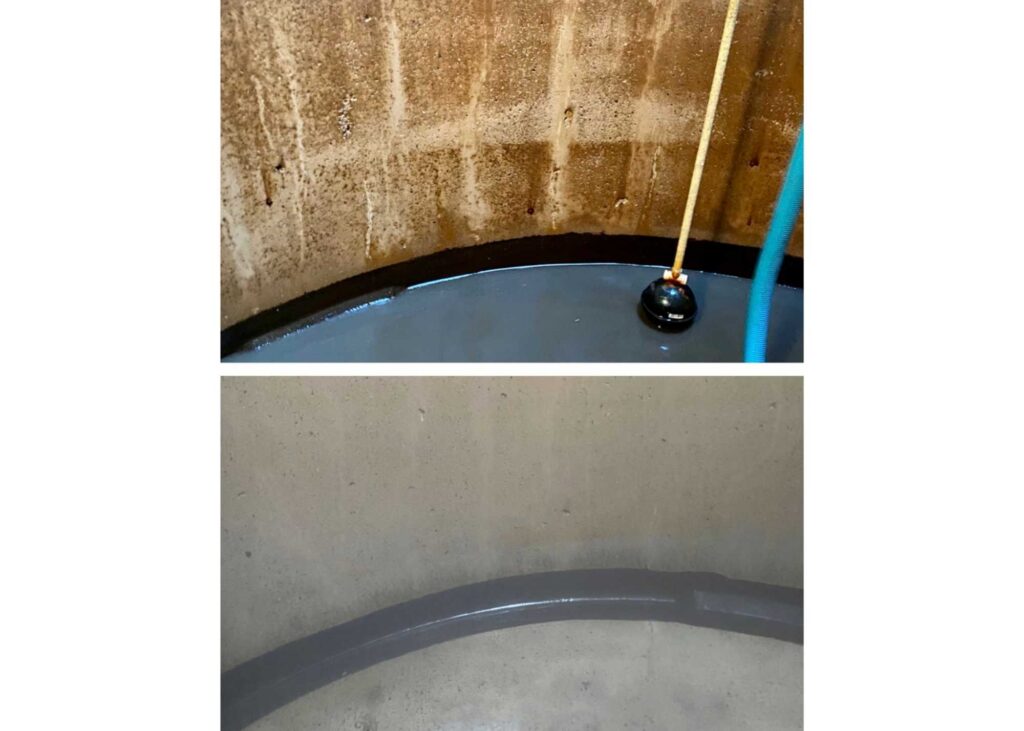 Water tank before and after - jimboomba water tank cleaning